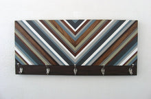 Load image into Gallery viewer, Chevron Harmony Wall Hook Rack Plank Wood Mosaic Wall Decor
