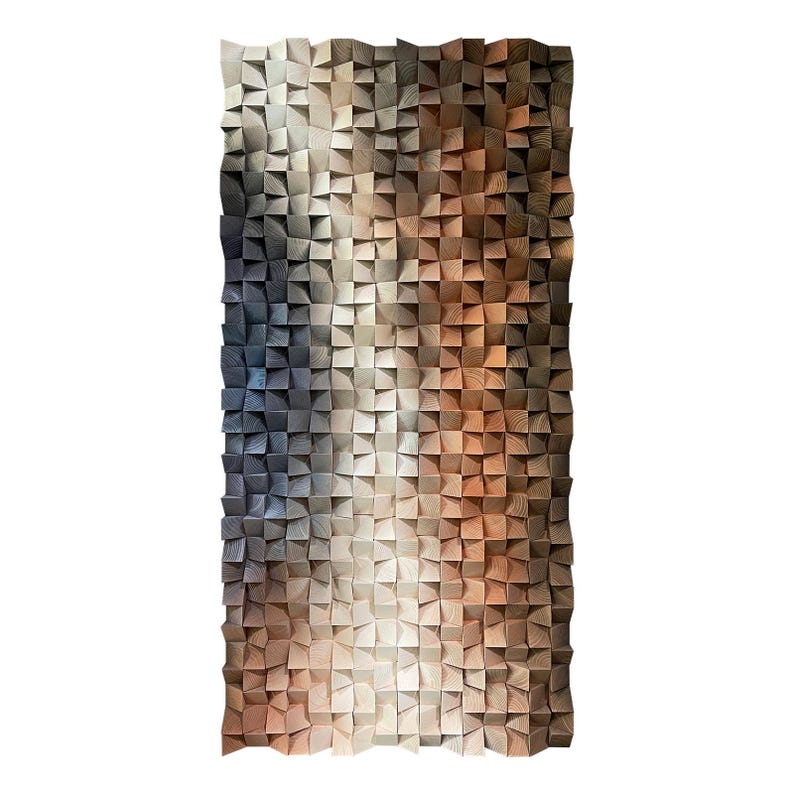 Mosaic Prism Wood Mosaic Wall Decor