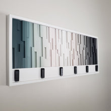 Load image into Gallery viewer, Prism Ridge Wall Hook Rack Plank Wood Mosaic Wall Decor
