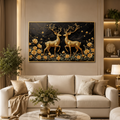 Golden Deer Crystal Painting With LED