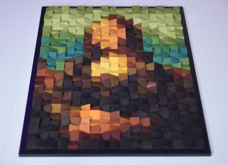 Mona Lisa Wood Mosaic Wall Decor