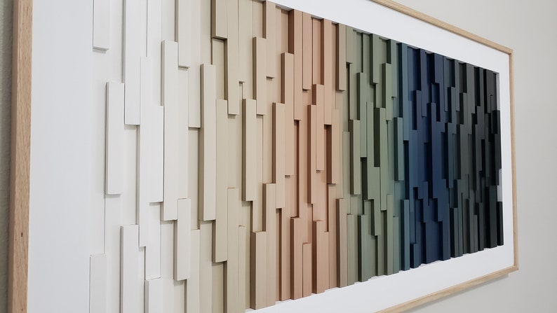 Spectrum Elevation Plank Wood Mosaic Wall Decor