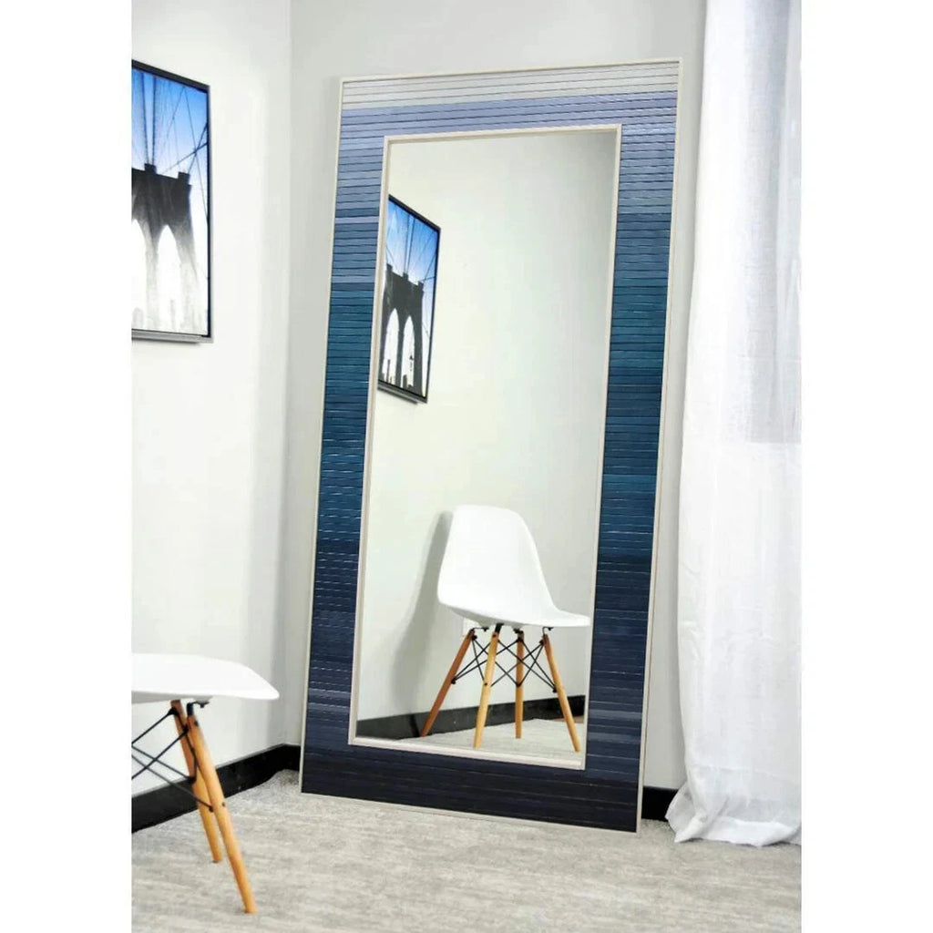 Calm Wood Mosaic Mirror Wall Decor
