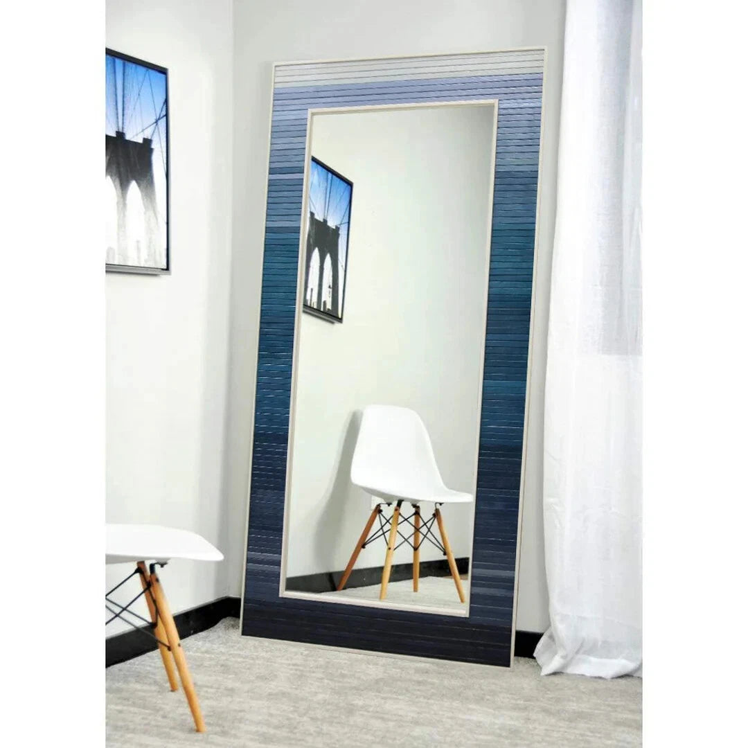 Calm Wood Mosaic Mirror Wall Decor