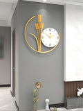 Golden Wheat Elegance Wall Clock