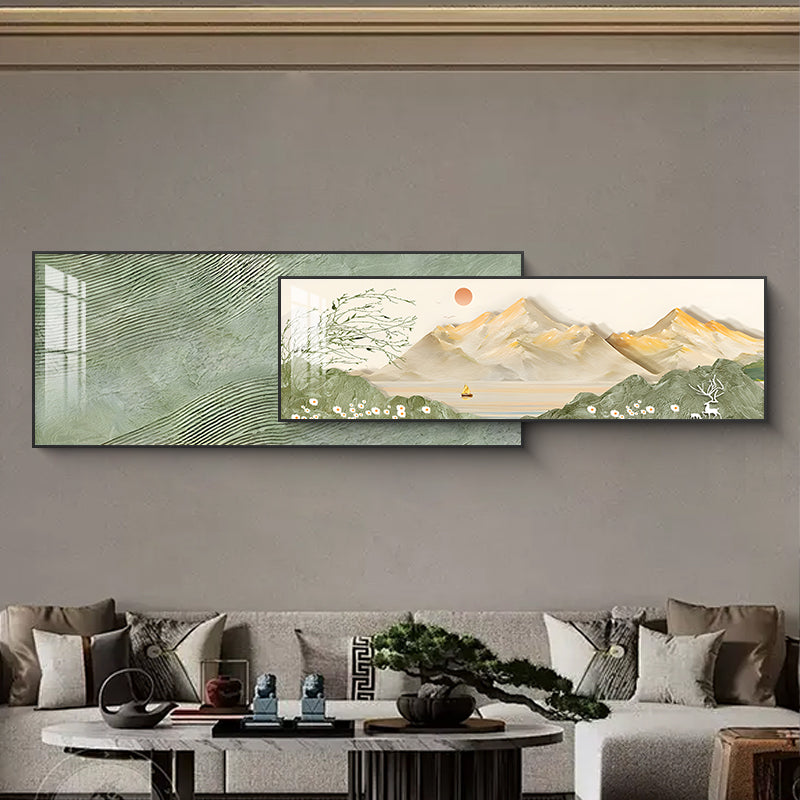 Tranquil Bloom Dual-Frame Crystal Wall Art
