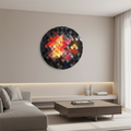 Stunning Round Galaxy 3D Wood Mosaic Wall Decor
