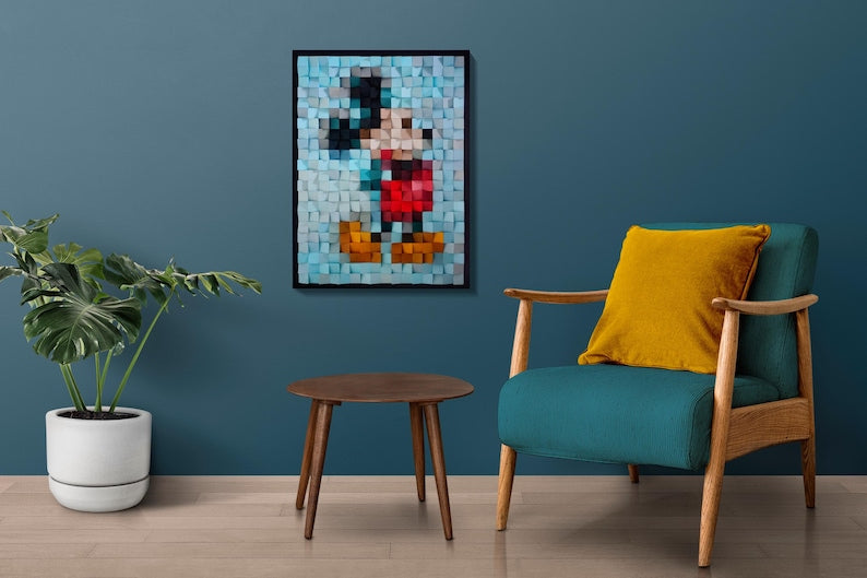 Mickey Mouse Wood Mosaic Wall Decor