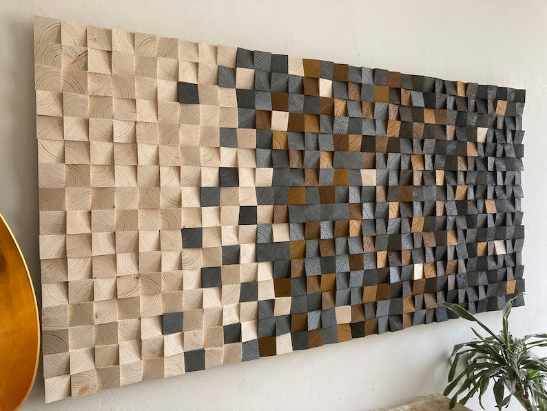 Mosaic Fusion Wood Mosaic Wall Decor