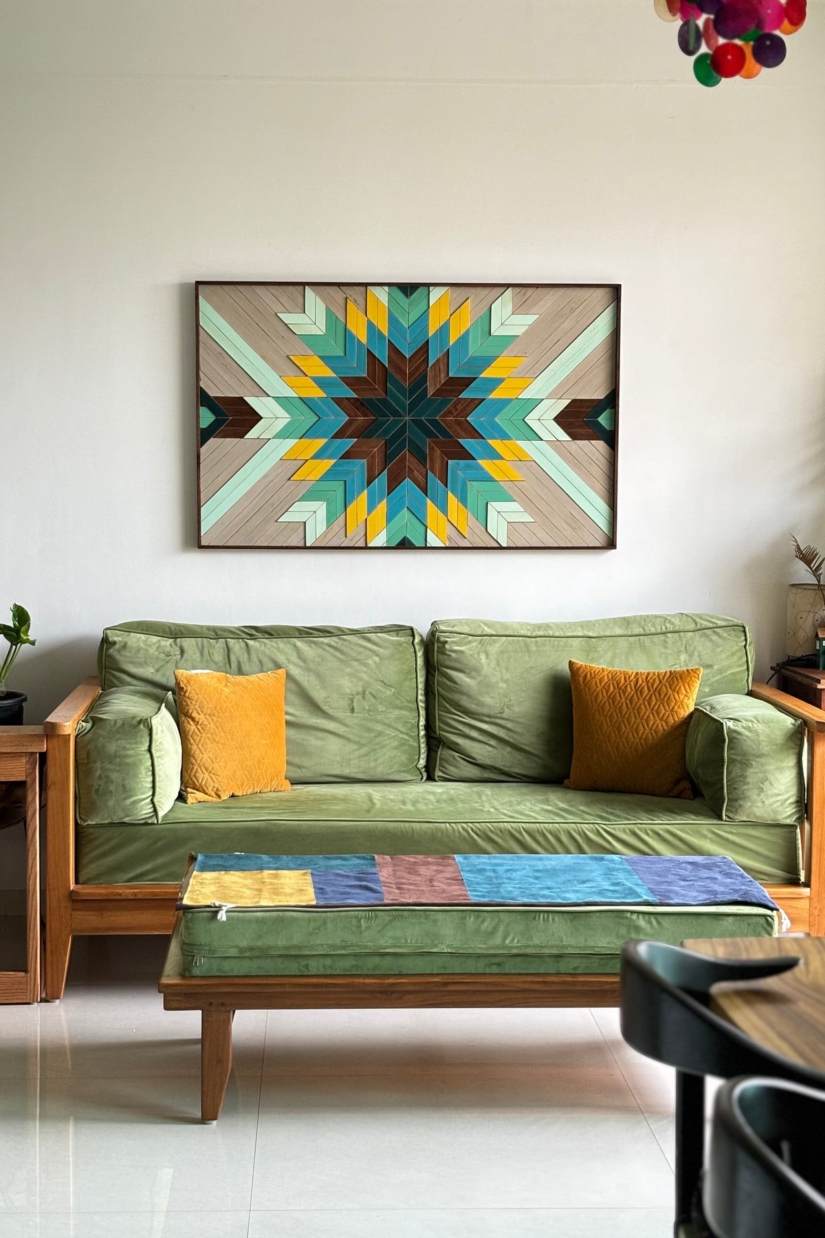 Infinite Hope Wood Mosaic Boho Art