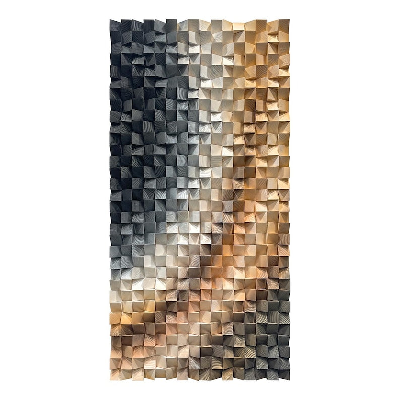 Cubique Harmony Wood Mosaic Wall Decor