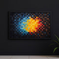 Radiant Pixel Fusion Wood Mosaic Wall Decor