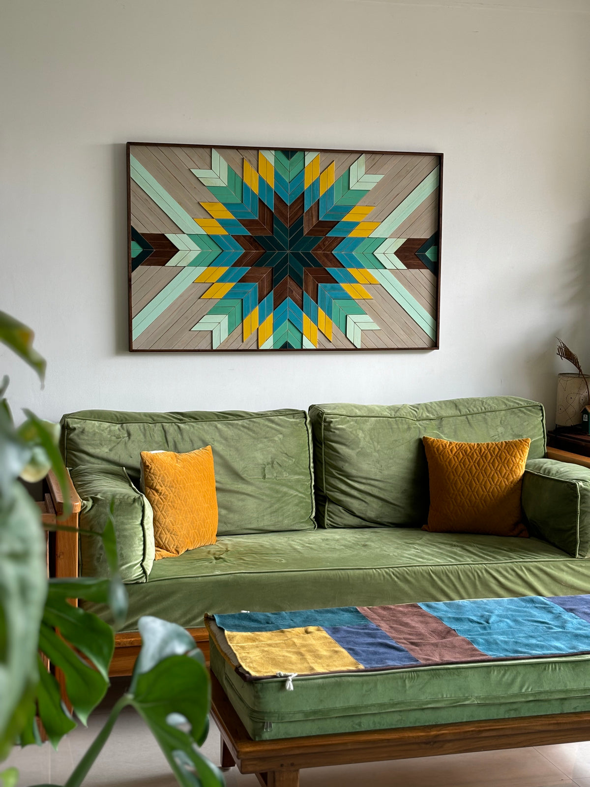 Infinite Hope Wood Mosaic Boho Art