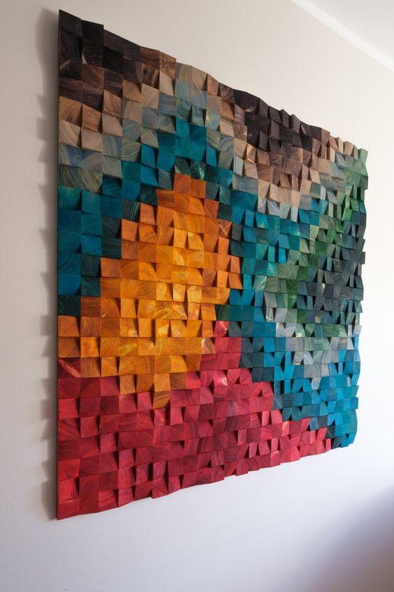 Aurora Timber Wood Mosaic Wall Decor
