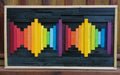 Spectrum Wave Plank Wood Mosaic Wall Decor