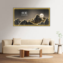 Load image into Gallery viewer, Modern LED Mountain Night Scene Wall Art with Smart Digital Clock
