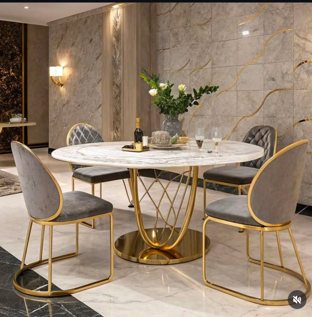 Royal Aura Marble Dining Table