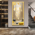 Lucky Fish Crystal Painting With Digital Clock And Led