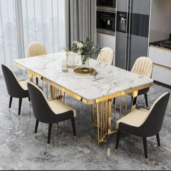 New Design Golden Dinning Table