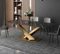 Stardust Stainless Steel Gold Dinning Table