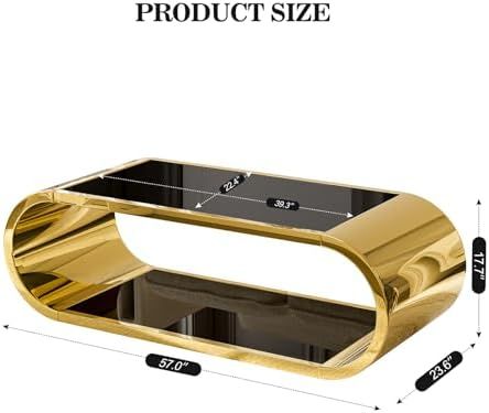 Luxury Coffee Table With Gold Metal Base
