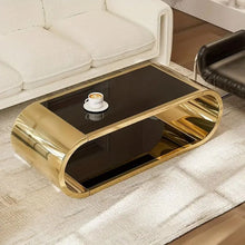 Load image into Gallery viewer, Luxury Coffee Table With Gold Metal Base
