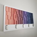 Gradient Luxe Wall Hook Rack Plank Wood Mosaic Wall Decor