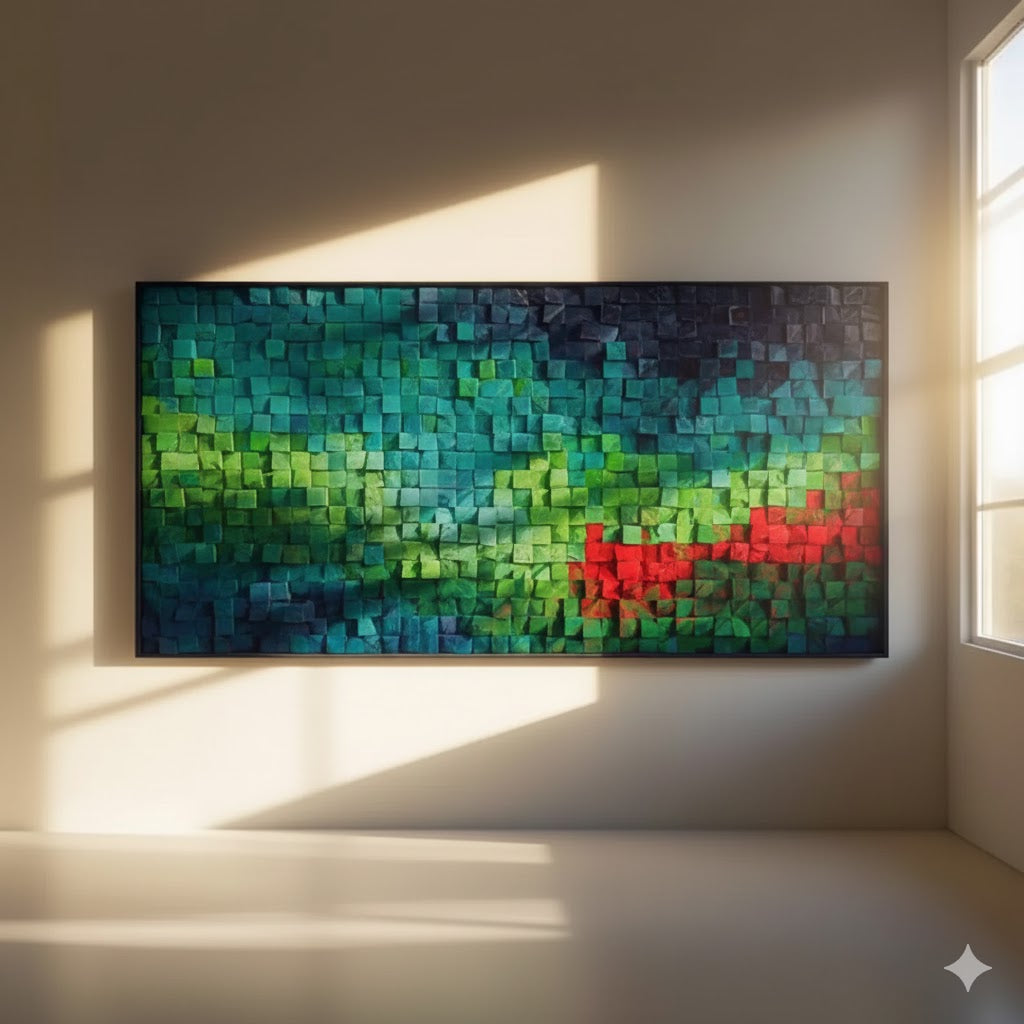 Mixed Emotions Wood Mosaic Wall Decor