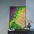 Green Motion Wood Mosaic Wall Decor