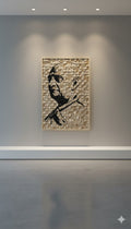 Sardar Vallabhbhai Patel Wood Mosaic Wall Decor