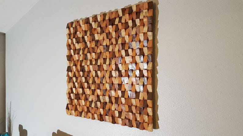 Desert Rose Wood Mosaic Wall Decor
