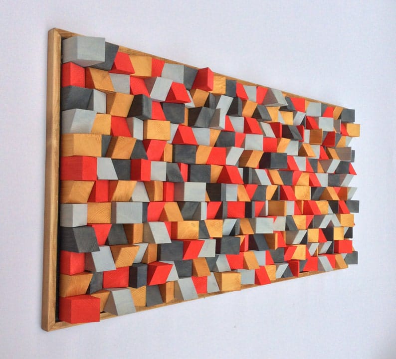 Childhood Memories Wood Mosaic Wall Decor