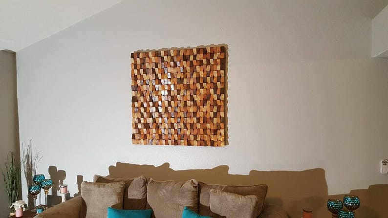 Desert Rose Wood Mosaic Wall Decor