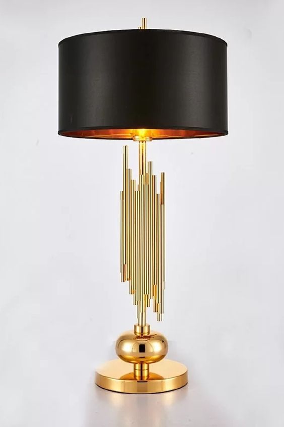 Sound Wave Black Table Lamp Home Decor