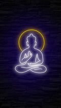 LORD BUDDHA NEON WALL ART