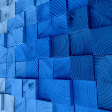 Load image into Gallery viewer, Blue Sky Wood Mosaic Wall Decor
