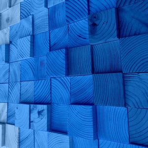 Blue Sky Wood Mosaic Wall Decor