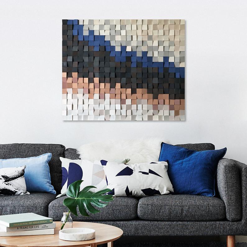 Stream Wood Mosaic Wall Decor