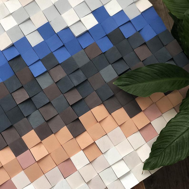 Stream Wood Mosaic Wall Decor