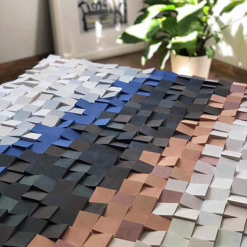 Stream Wood Mosaic Wall Decor