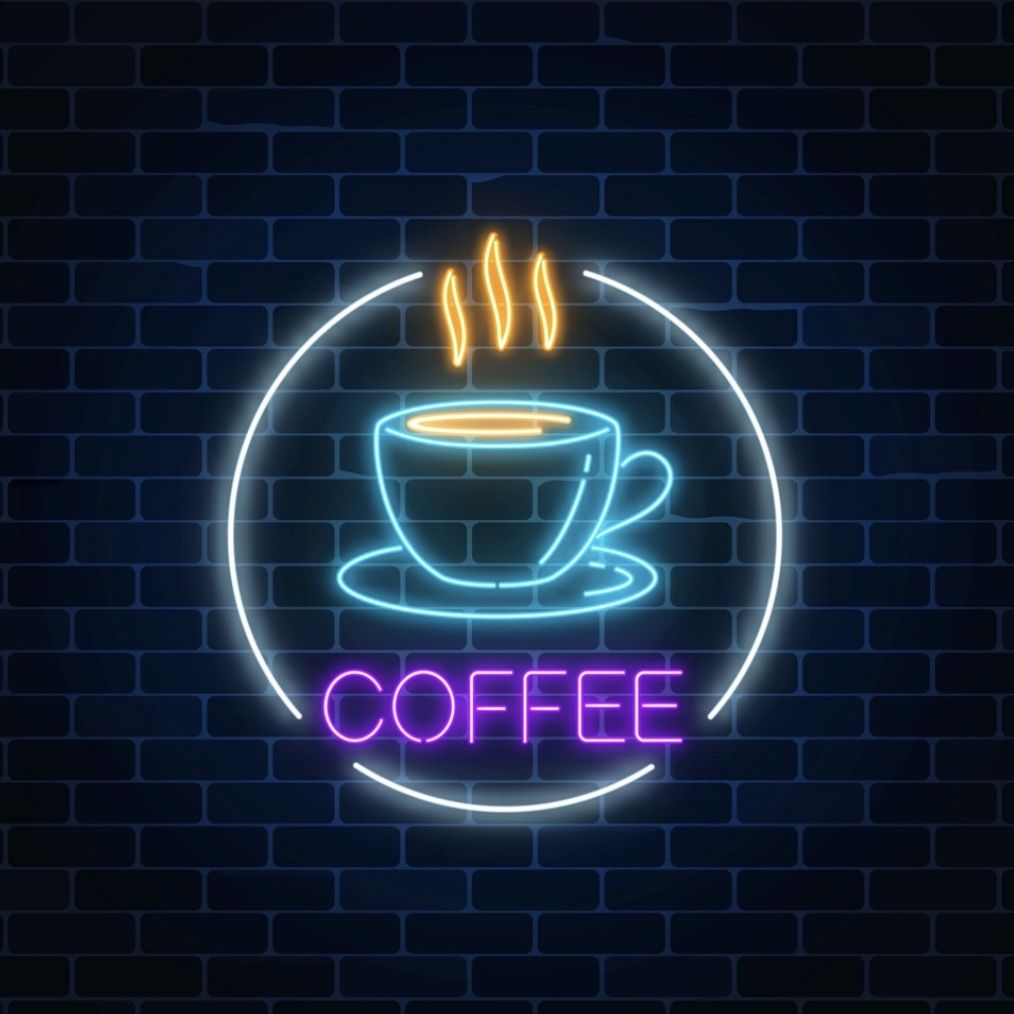 COFFEE TIME NEON WALL ART