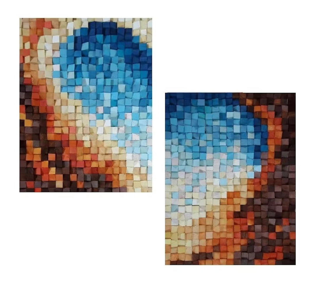 Precious Love Wood Mosaic Wall Decor