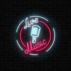 LIVE MUSIC NEON WALL ART