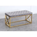 Elegant Modern Live Edge Bench Grey