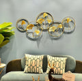 Amazing Golden Floral Metal Wall Hanging