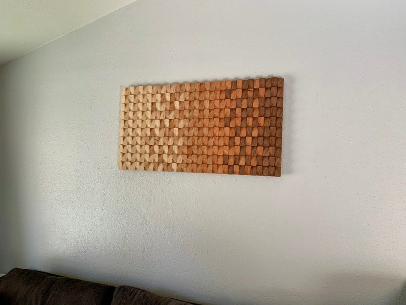 Yummy Chocolaty Wood Mosaic Wall Decor