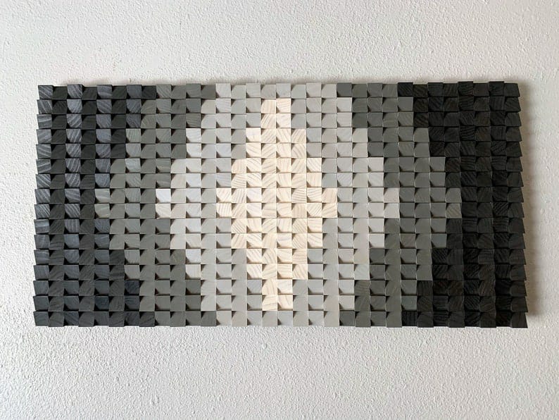 The Black Eye Wood Mosaic Wall Decor