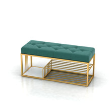 Load image into Gallery viewer, Modern Bench With Storage Bed Bench In Green
