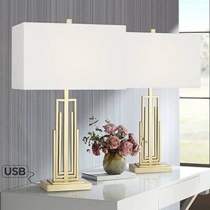 Sonia Gold Metal Table Lamp Home Decor