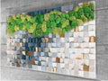 Valley Of Love Moss Wood Mosaic Wall Decor